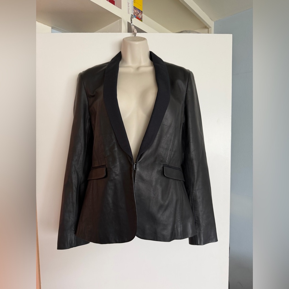 Rag & Bone Black Leather Blazer